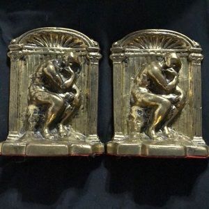 Vintage Thinking Man Bookends